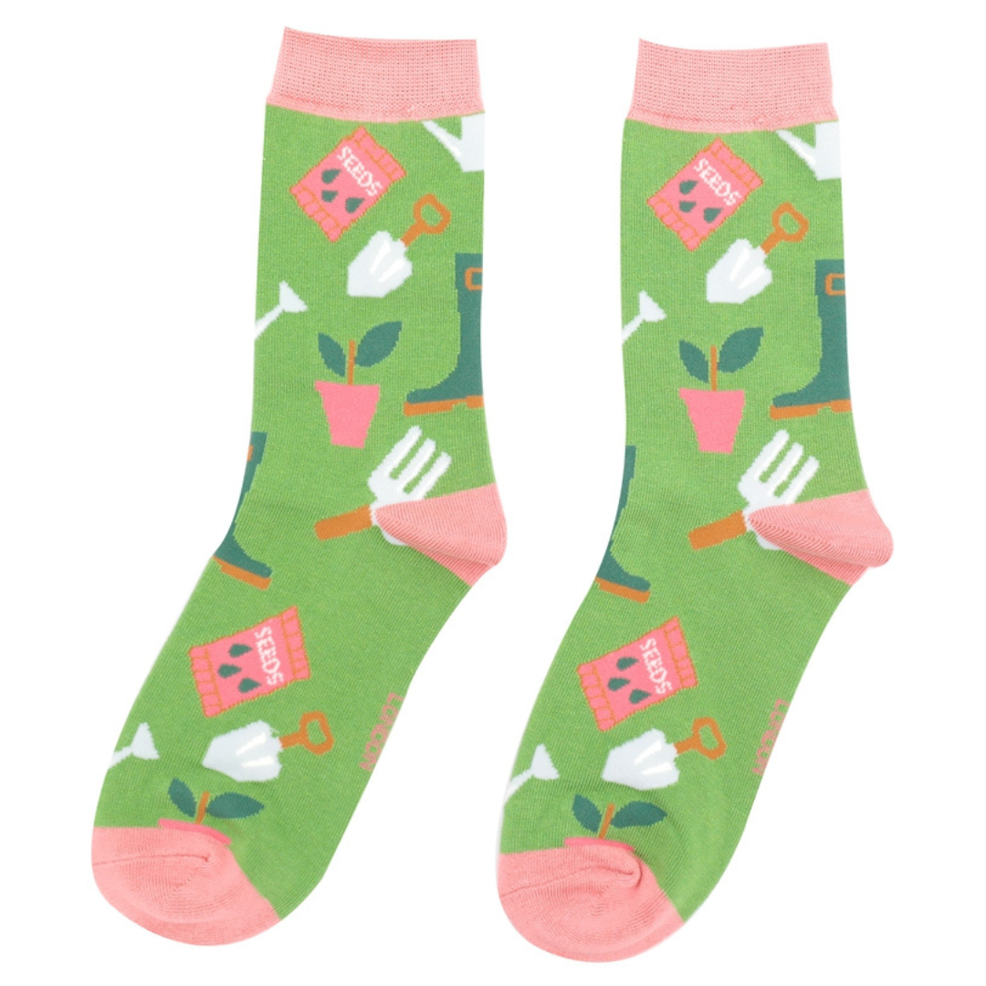 Miss Sparrow - Gardening Gear Socks Green