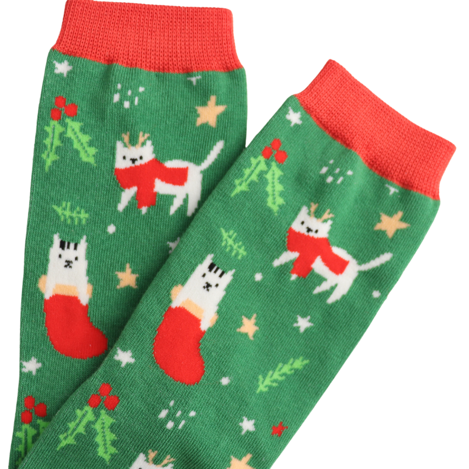 Miss Sparrow - Xmas Cat - Green