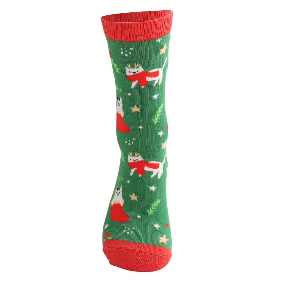 Miss Sparrow - Xmas Cat - Green