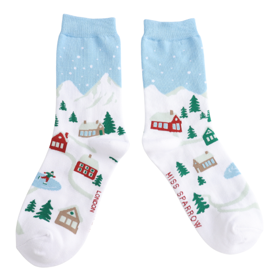 Miss Sparrow - Christmas Village - Blue