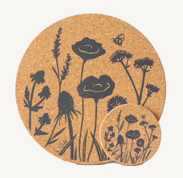 Liga Cork Placemat - Wildflowers
