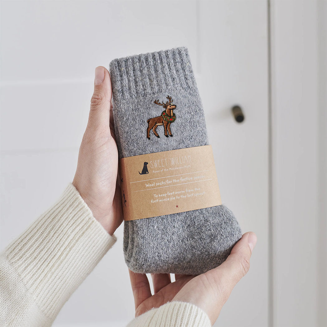 Sweet William - Reindeer Christmas Wool Socks