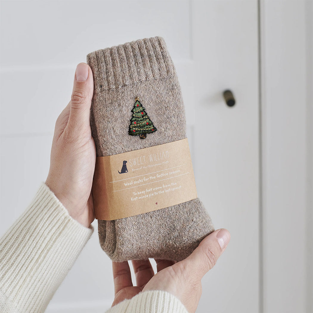 Sweet William - Christmas Tree Wool Socks