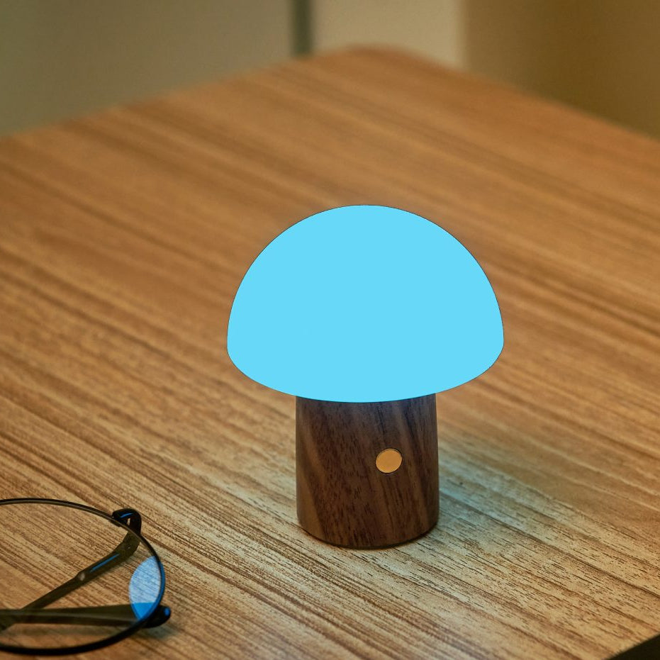 Gingko Alice Super Mini Mushroom Lamp - Walnut