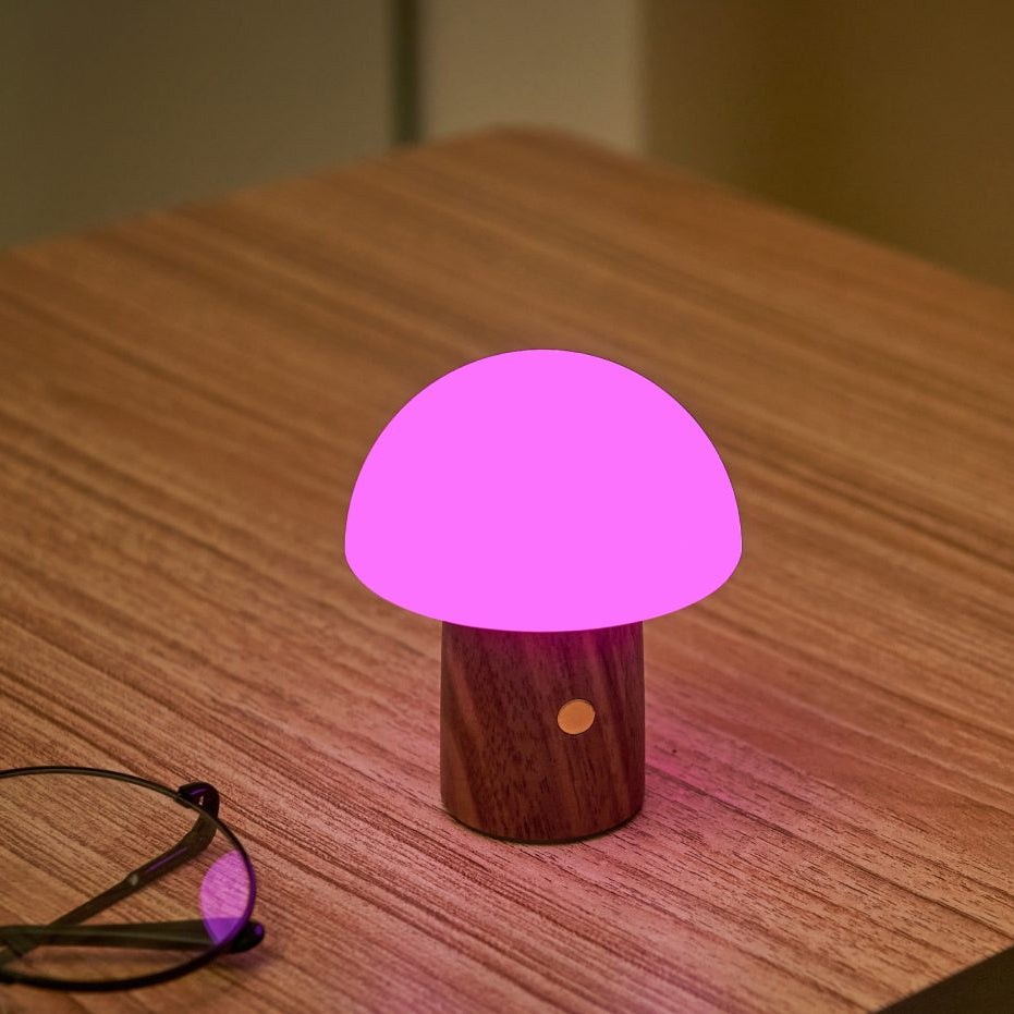 Gingko Alice Super Mini Mushroom Lamp - Walnut