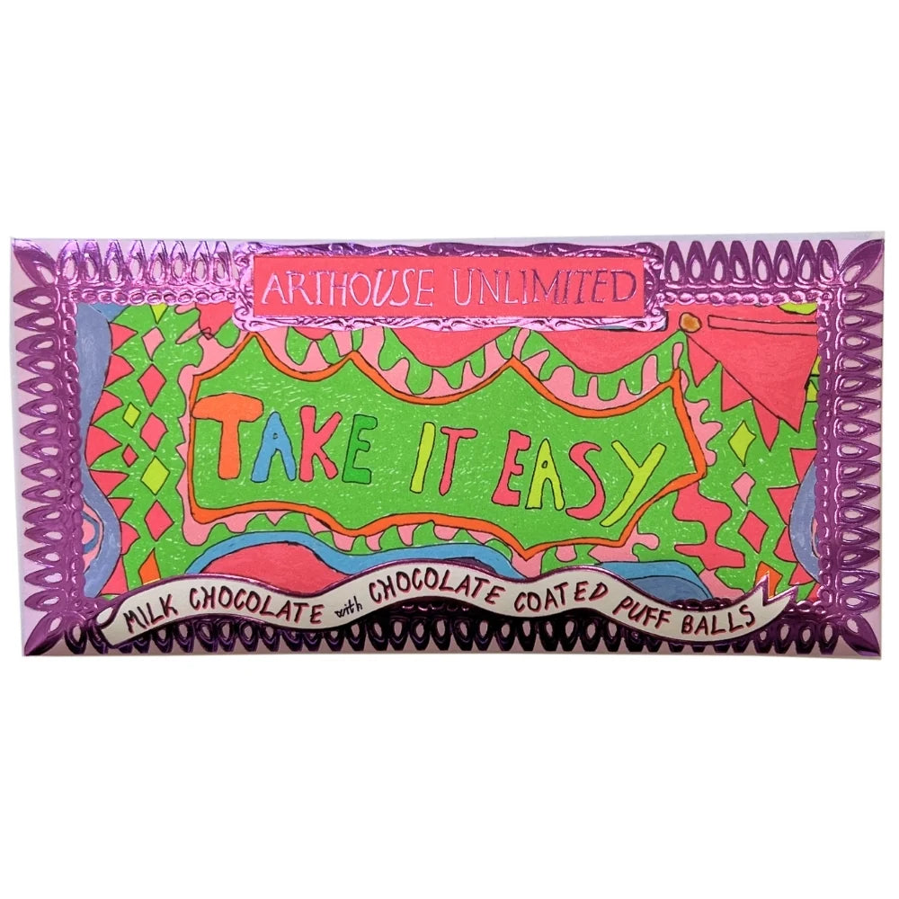 Arthouse Unlimited - Joy Sized: Take It Easy, Milk Chocolate with Chocolate Coated Puff Balls