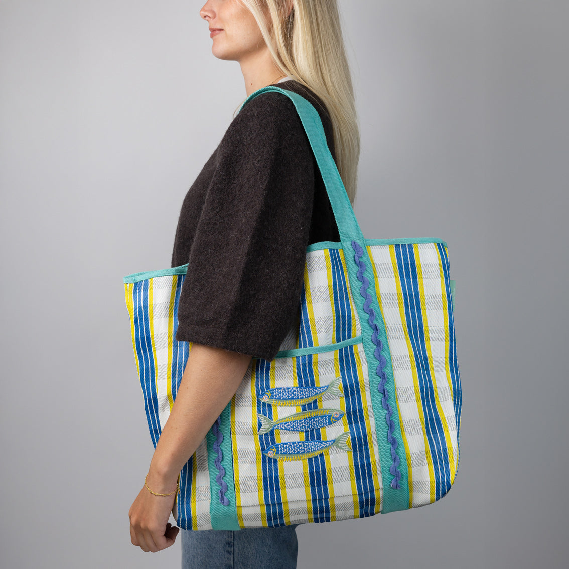 Recycled Plastic Fish Tote Bag