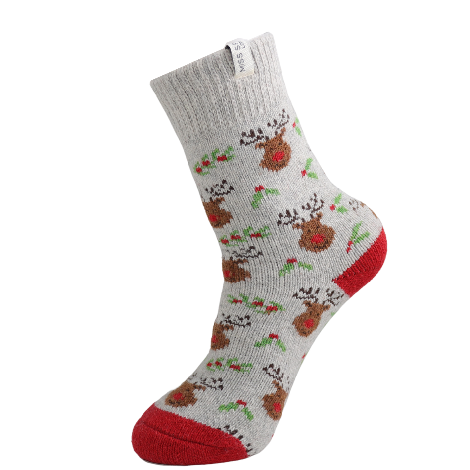 Miss Sparrow - Reindeer & Holly - Silver