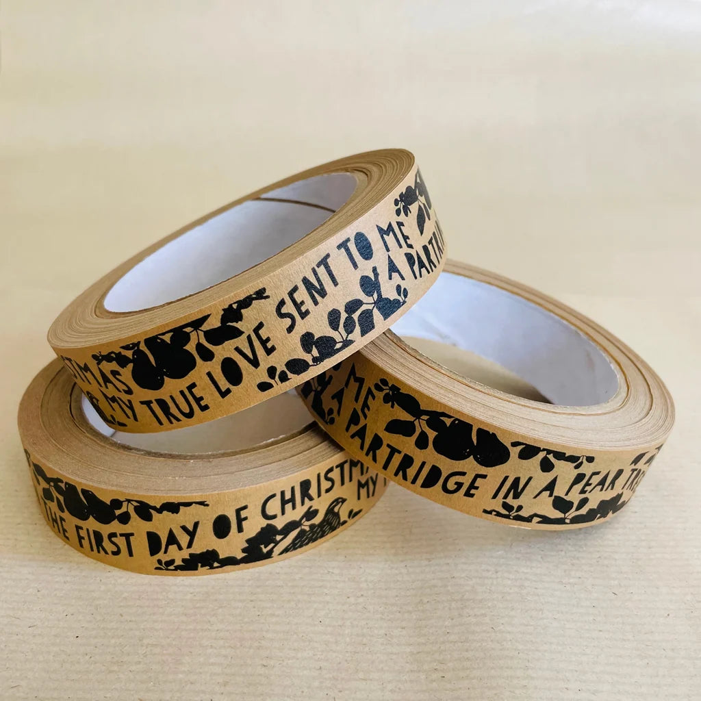 Kraft Paper Tape - Christmas - A Partridge in a Pear Tree