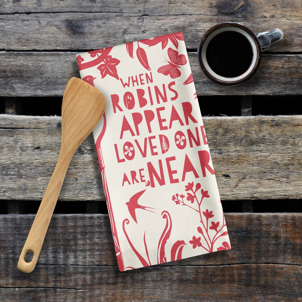 Tea-Towel When Robins Appear