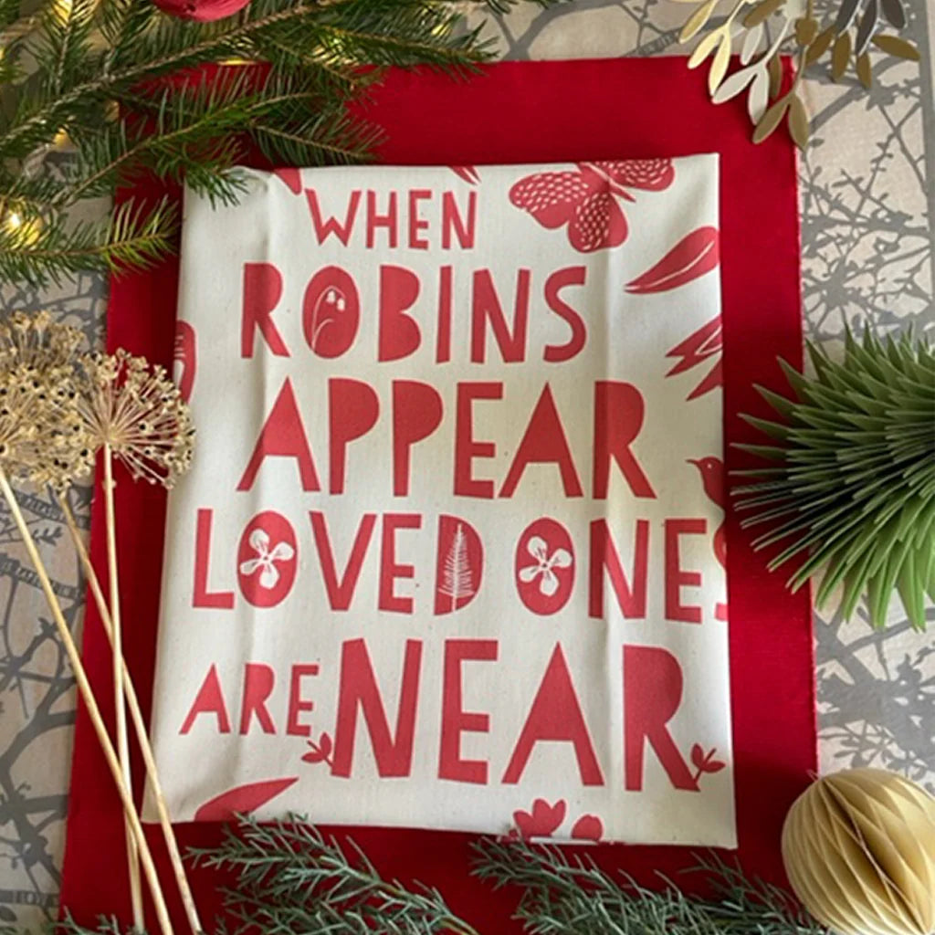 Tea-Towel When Robins Appear