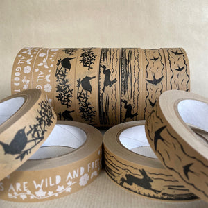 Kraft Paper Tape - Swallows in the Sky