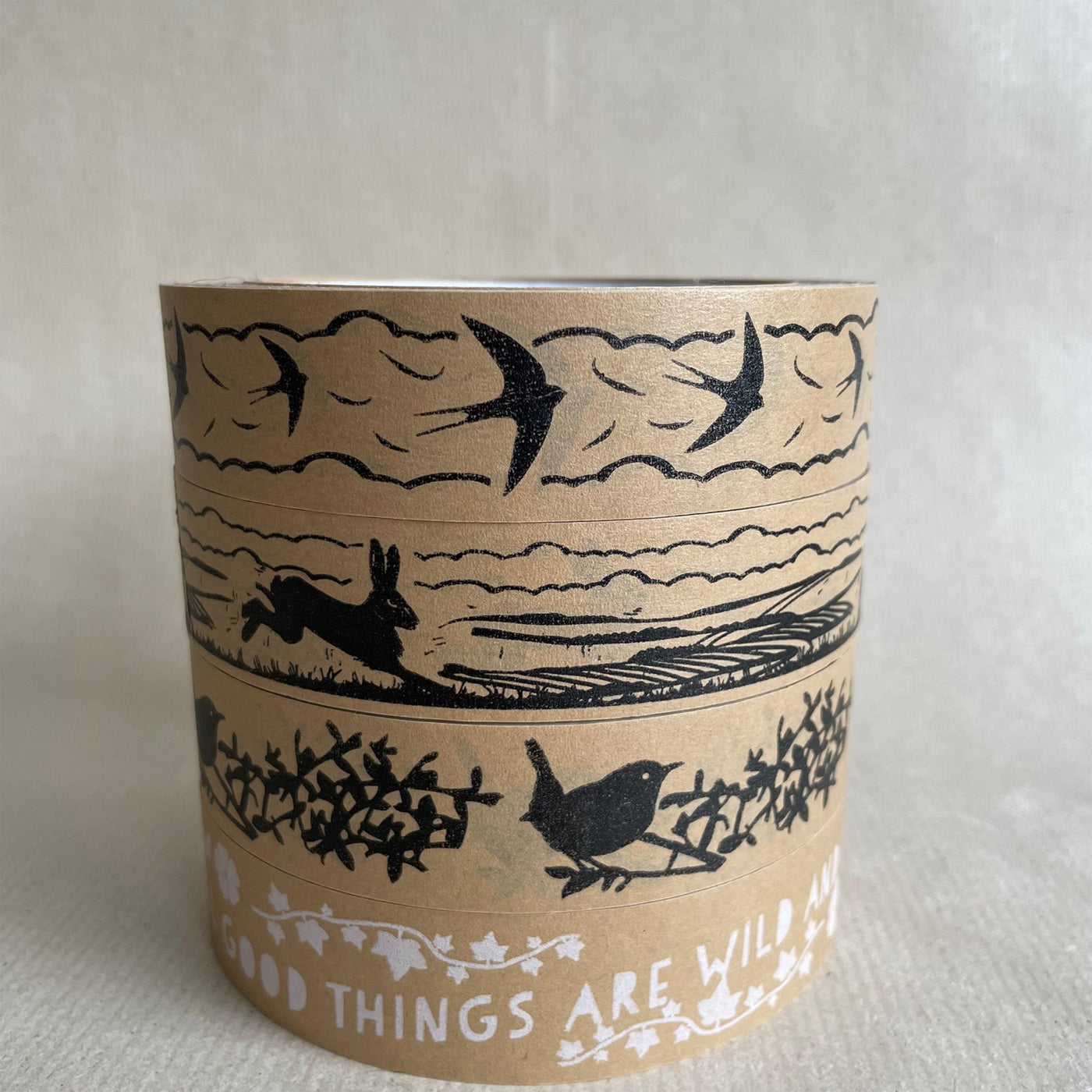 Kraft Paper Tape - All Good Things are Wild & Free - Thoreau