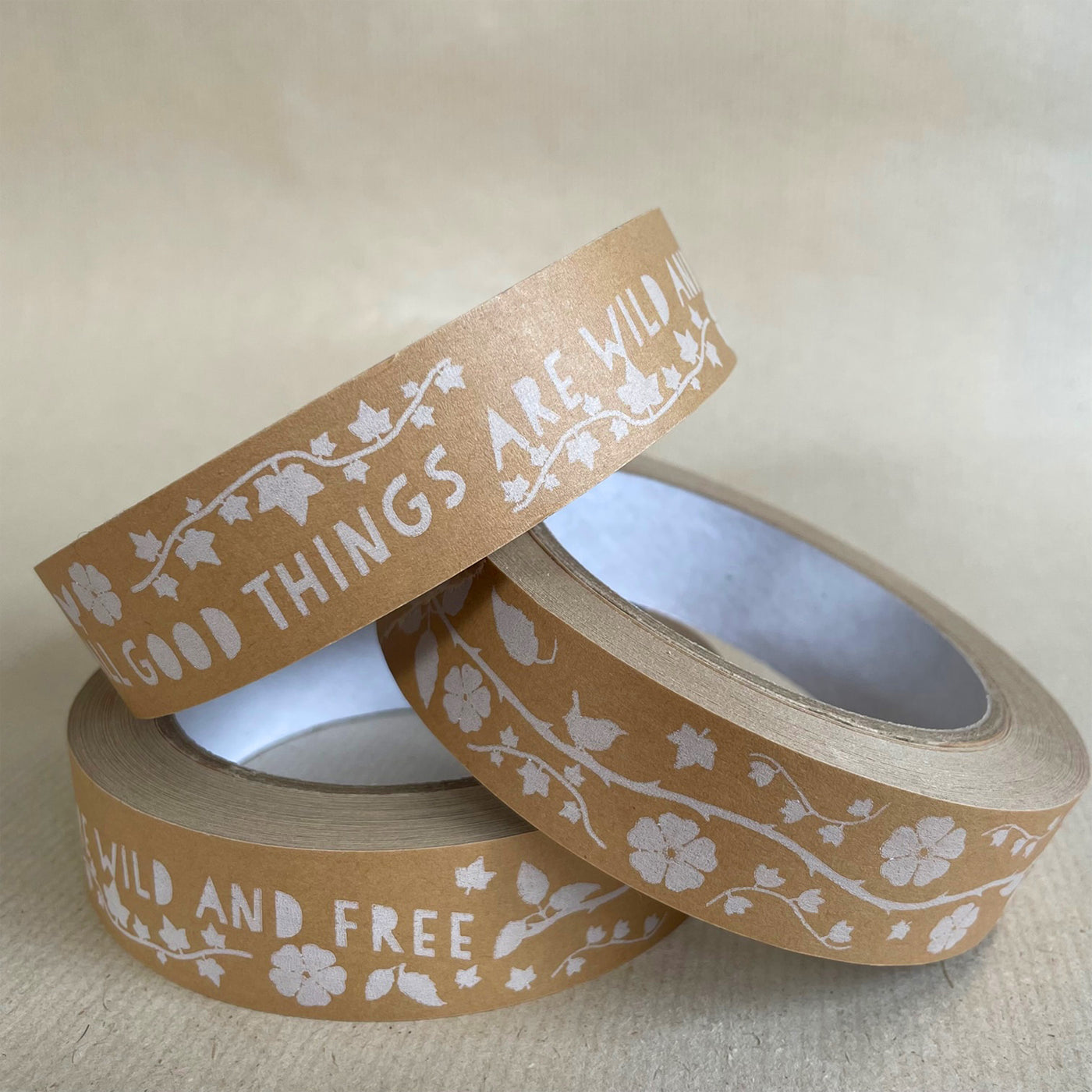 Kraft Paper Tape - All Good Things are Wild & Free - Thoreau