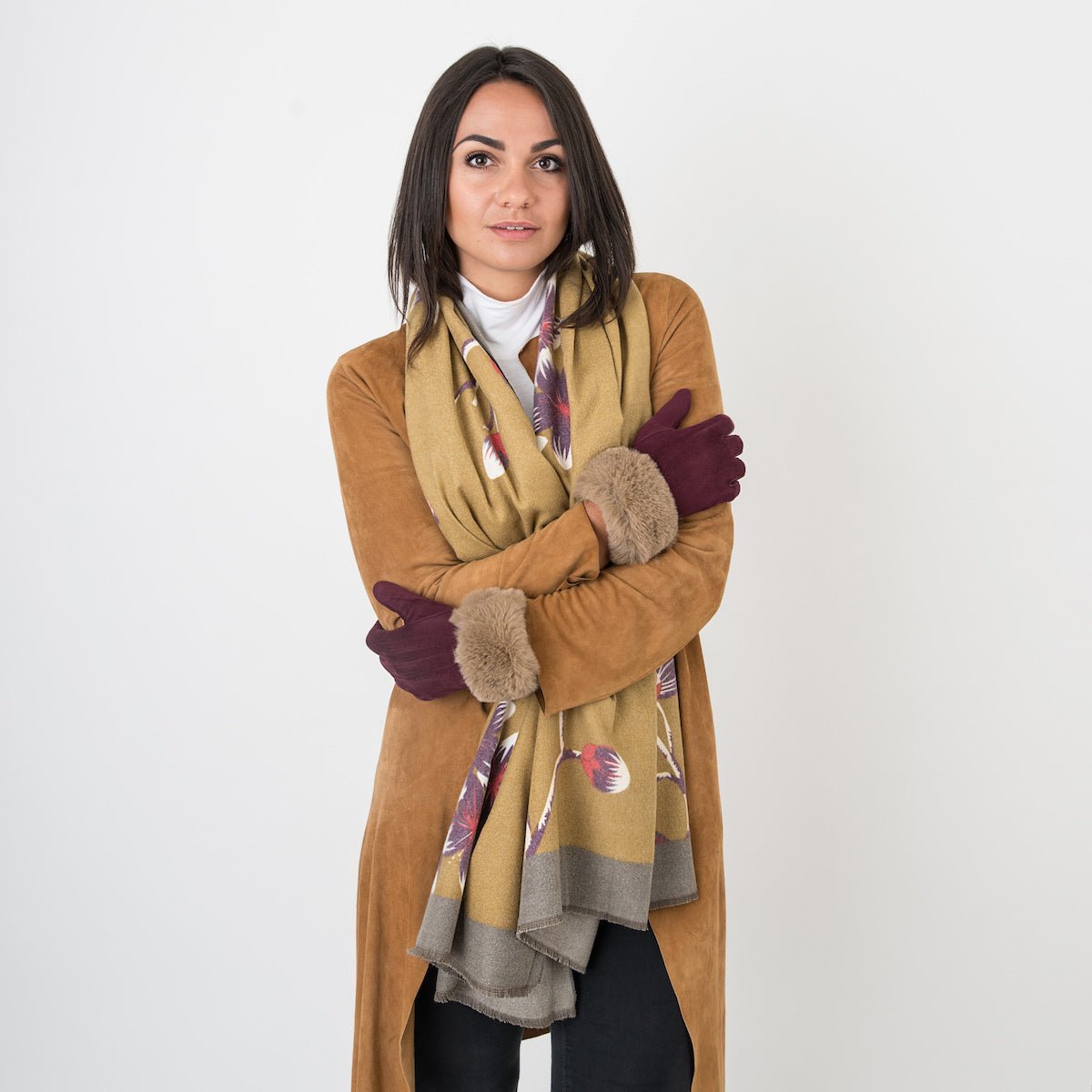 Amy Ladies Wrap Ochre