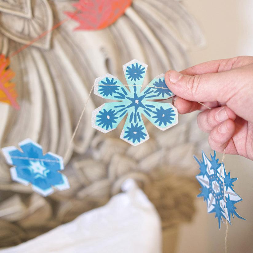 Snowflakes Sewn Garland