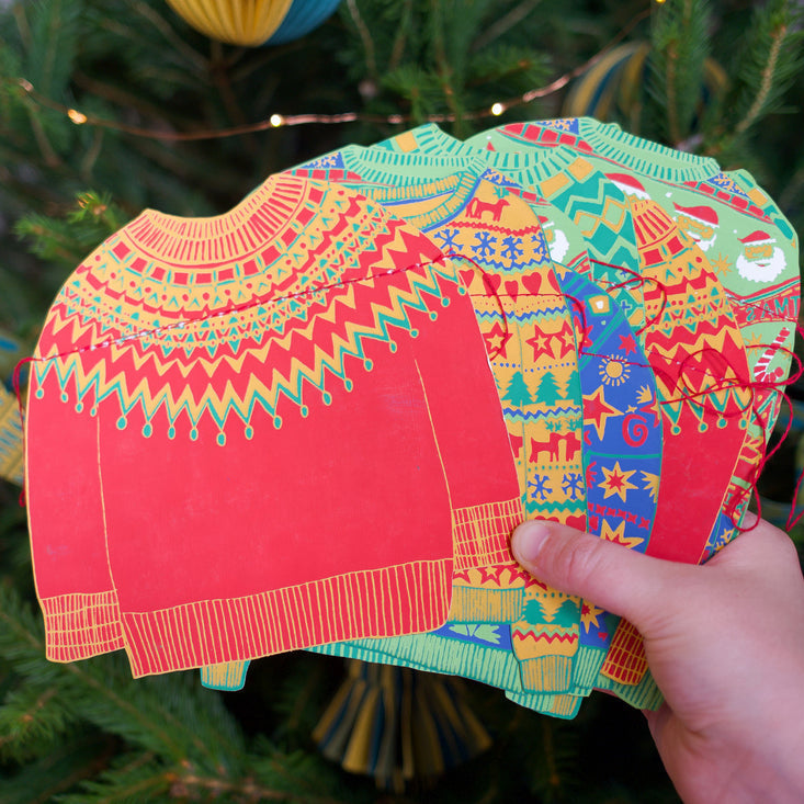 Christmas Jumpers Sewn Garland
