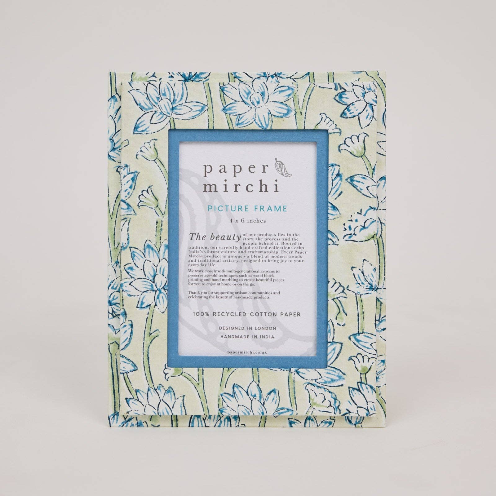 Paper  Mirchi - Photo Frame - Lotus Indigo