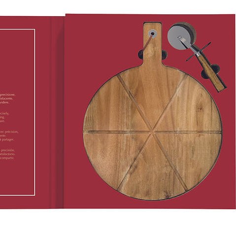 A Slice of Heaven 2-piece Pizza Set - Pizza Cutting Board + Cutter