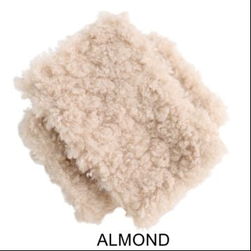 Teddy Fingerless Mittens - Almond