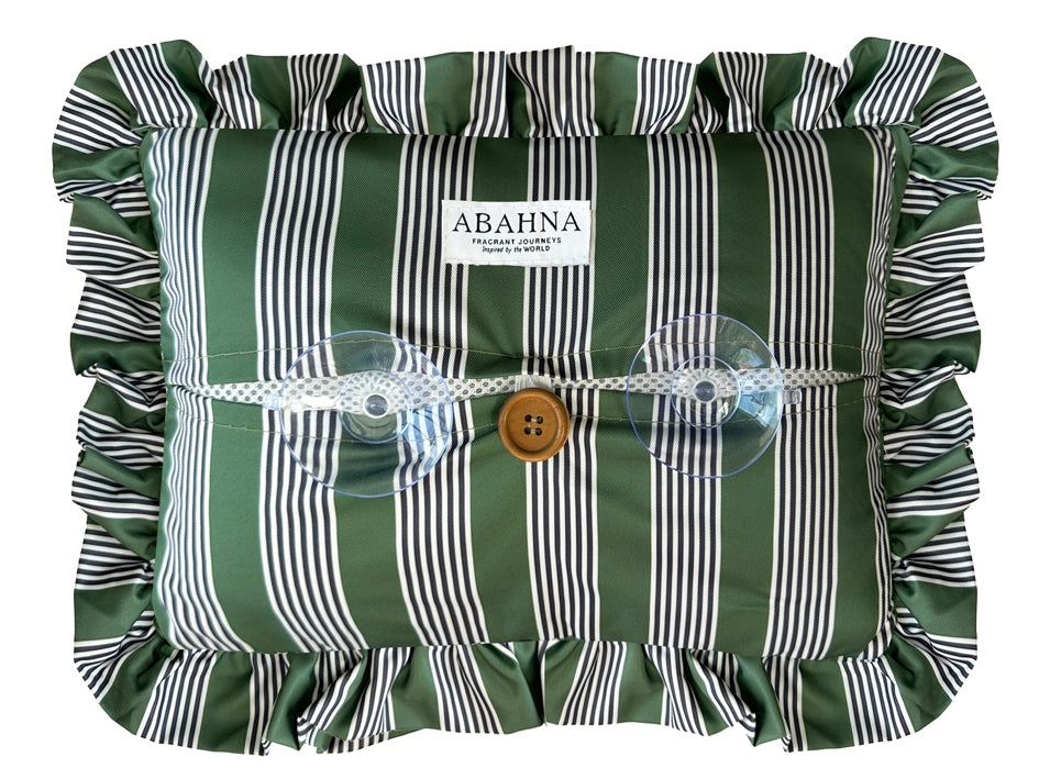 Abahna Bath Pillow - Charcoal Grey & Green