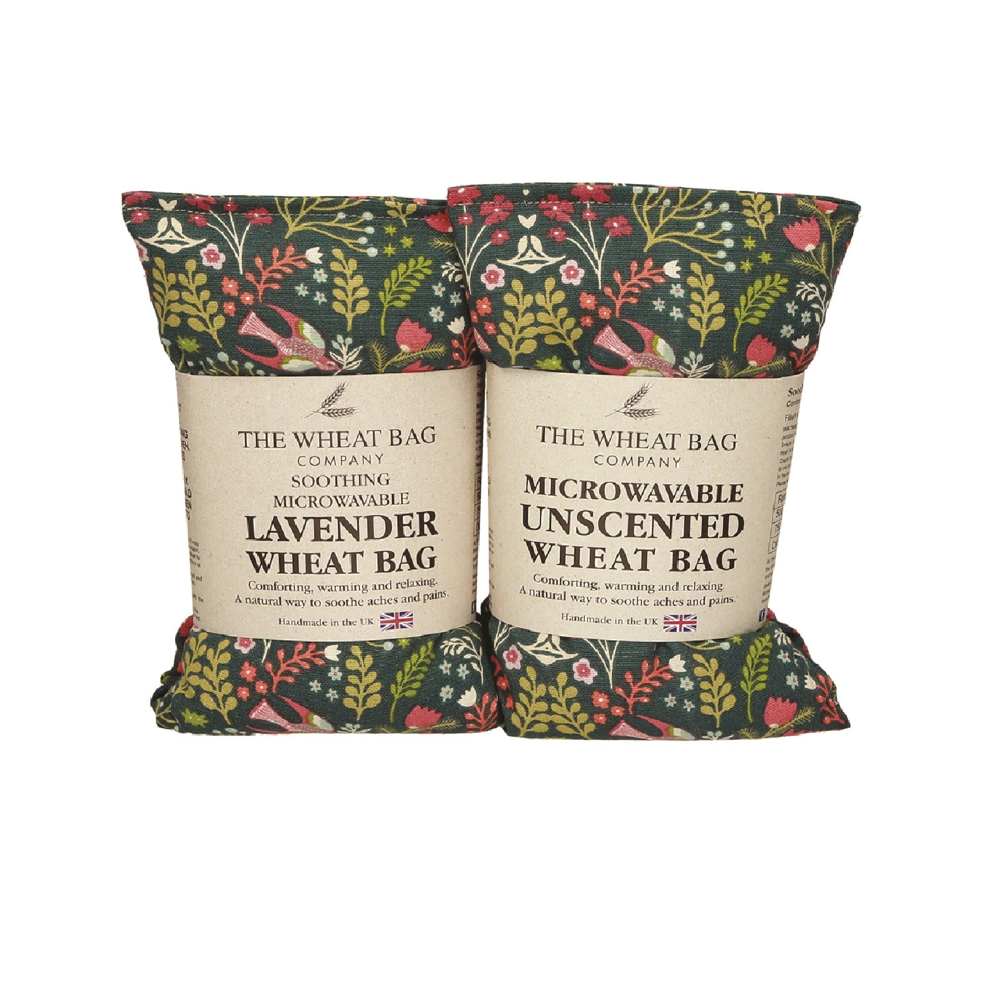 Garden Fern, Green Cotton Linen Lavender Wheat Bag