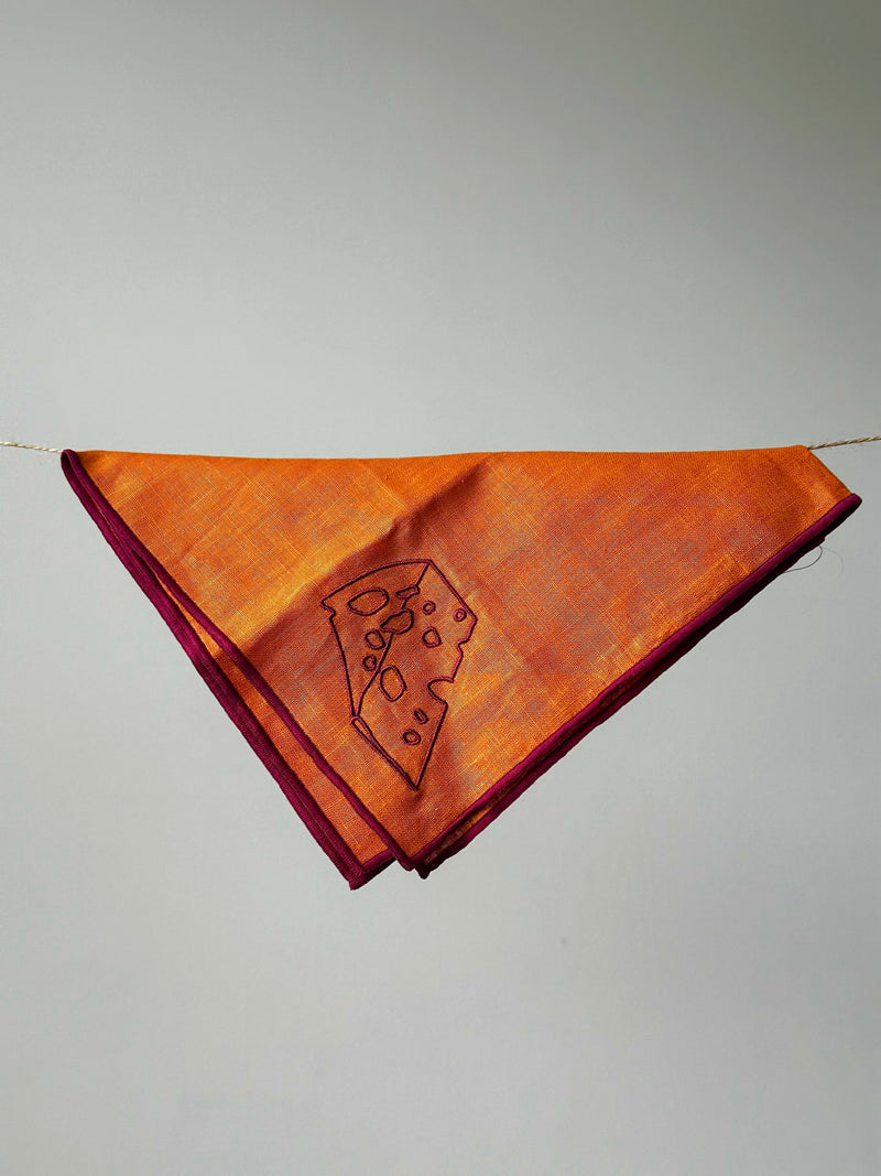 MÆGEN Linen Embroidered Napkins 'Cheese'