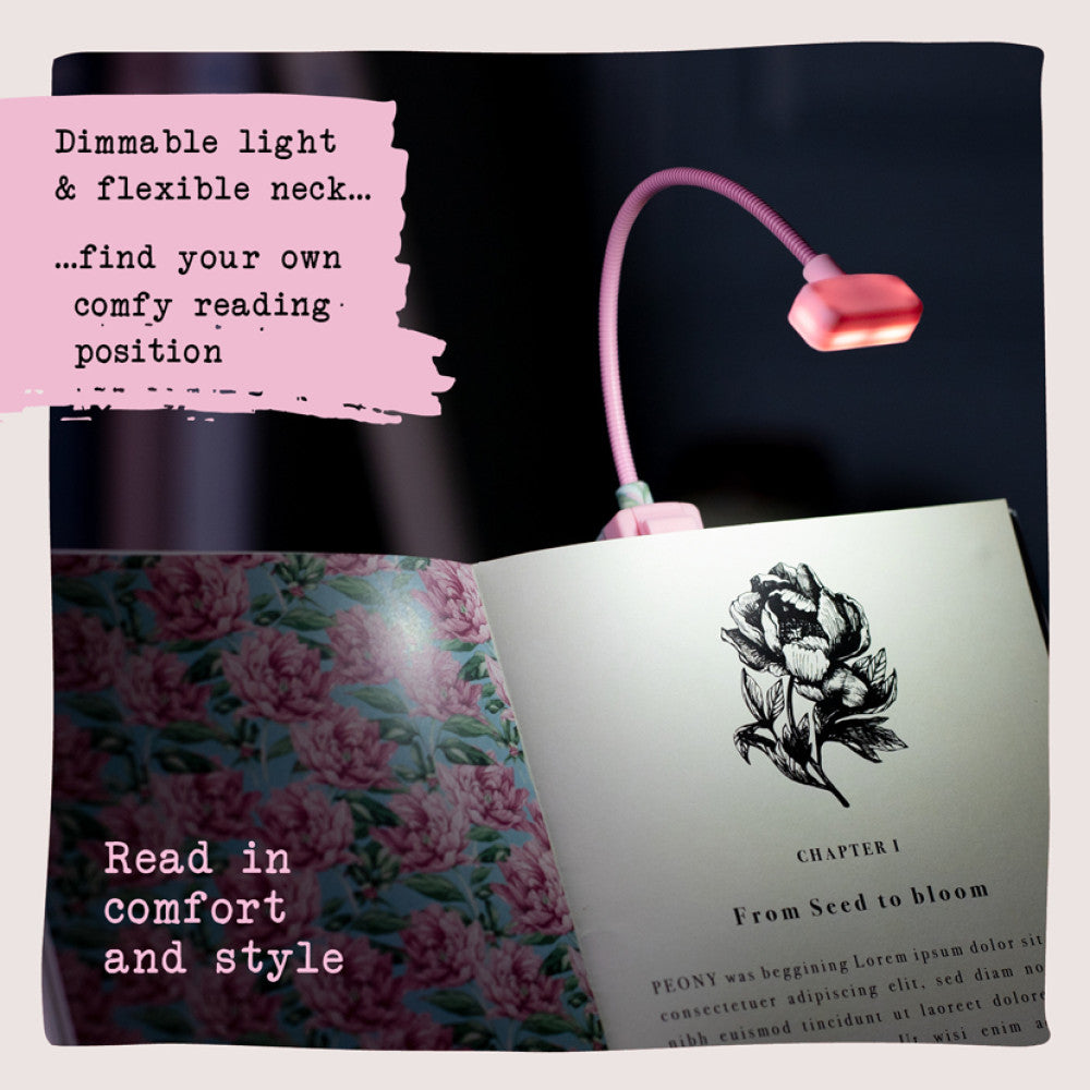 Book Lover's Reading Light - Dark Floral