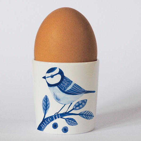 Indigo Blue Tit Egg Cup - Repeat Repeat