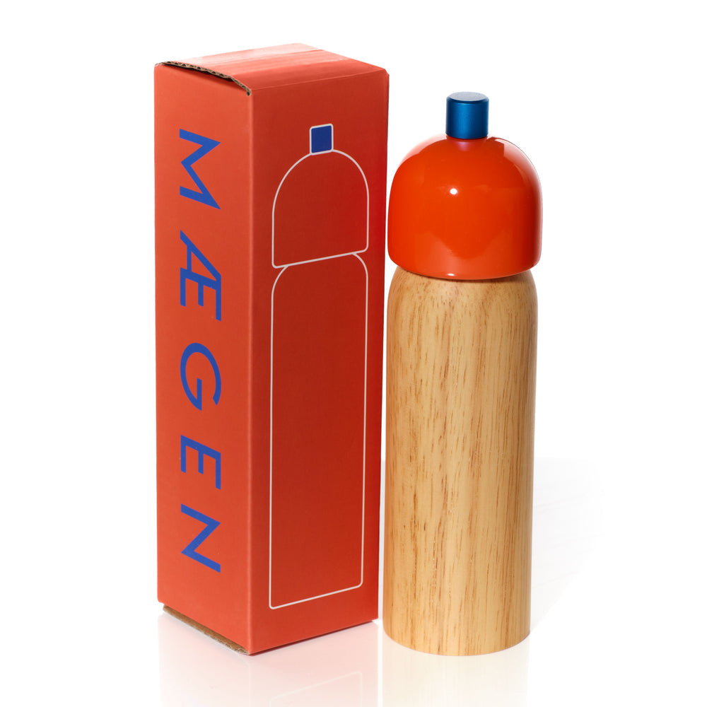 MÆGEN Salt & Pepper Grinder | Orange & Blue - Small & Large