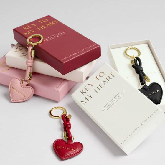 Key to My Heart - Black Heart Keyring - Katie Loxton