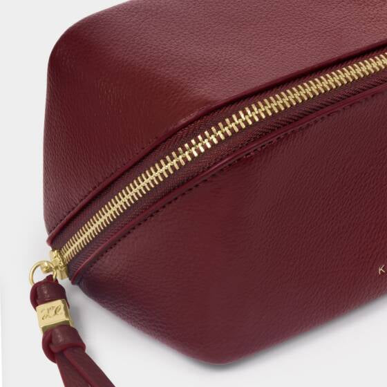 Fold-Out Mirror Makeup Bag Cherry - Katie Loxton