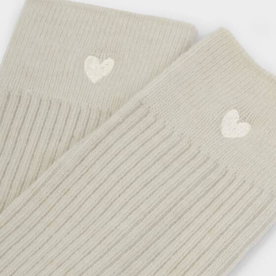 Gift Boxed Heart Off White Socks - Katie Loxton