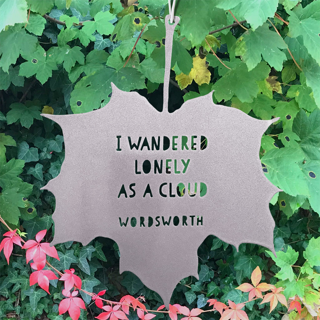 Leaf Quote - I Wandered Lonely as a Cloud