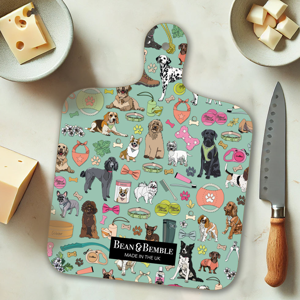 Mini Chopping Board Double Sided Walkies Dogs