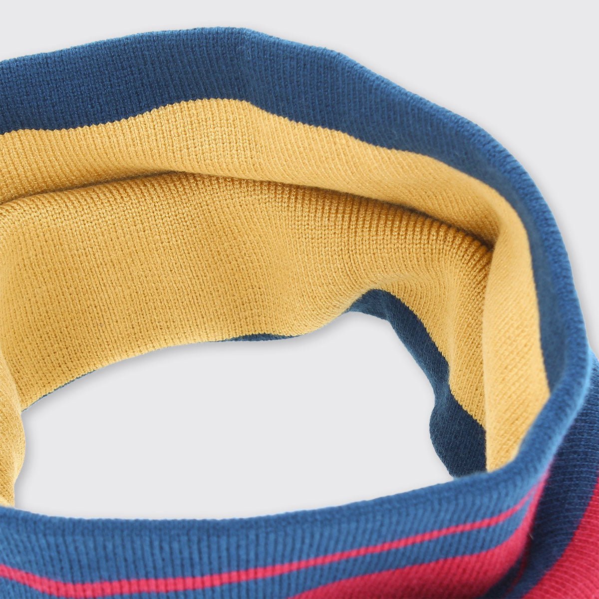 Mens Striped Snood- Navy/Red