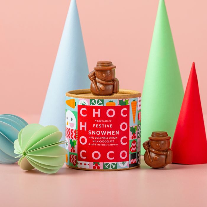 Milk Chocolate Snowman Shapes Tube