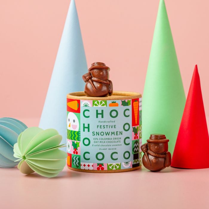 Oat M!lk Chocolate Snowman Shapes Tube