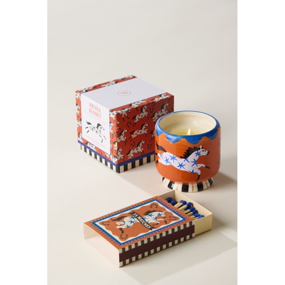 Paddywax Adopo Horse Ceramic Candle - Sienna Sunset