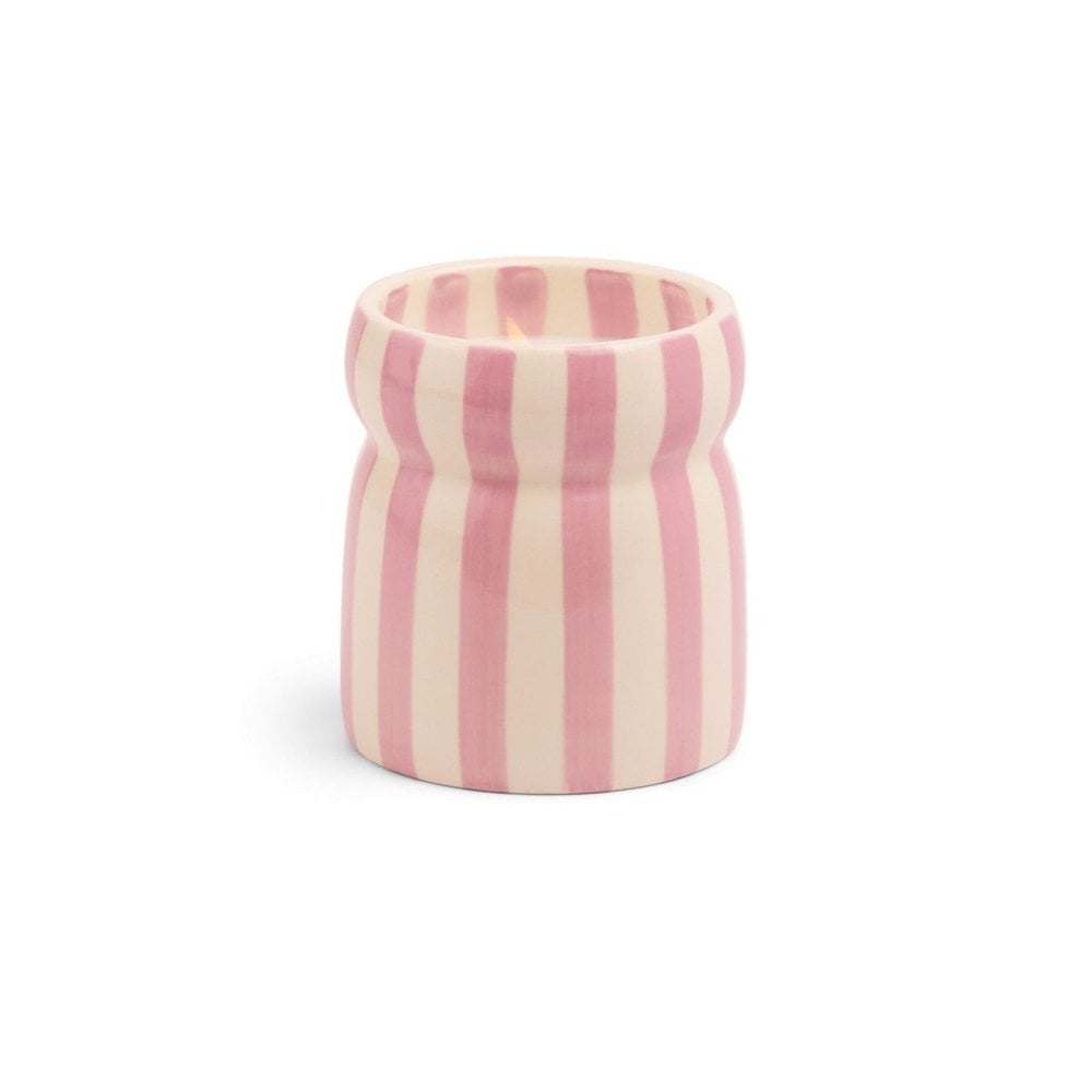 Cabana Lavender Striped Grecian Sand Candle