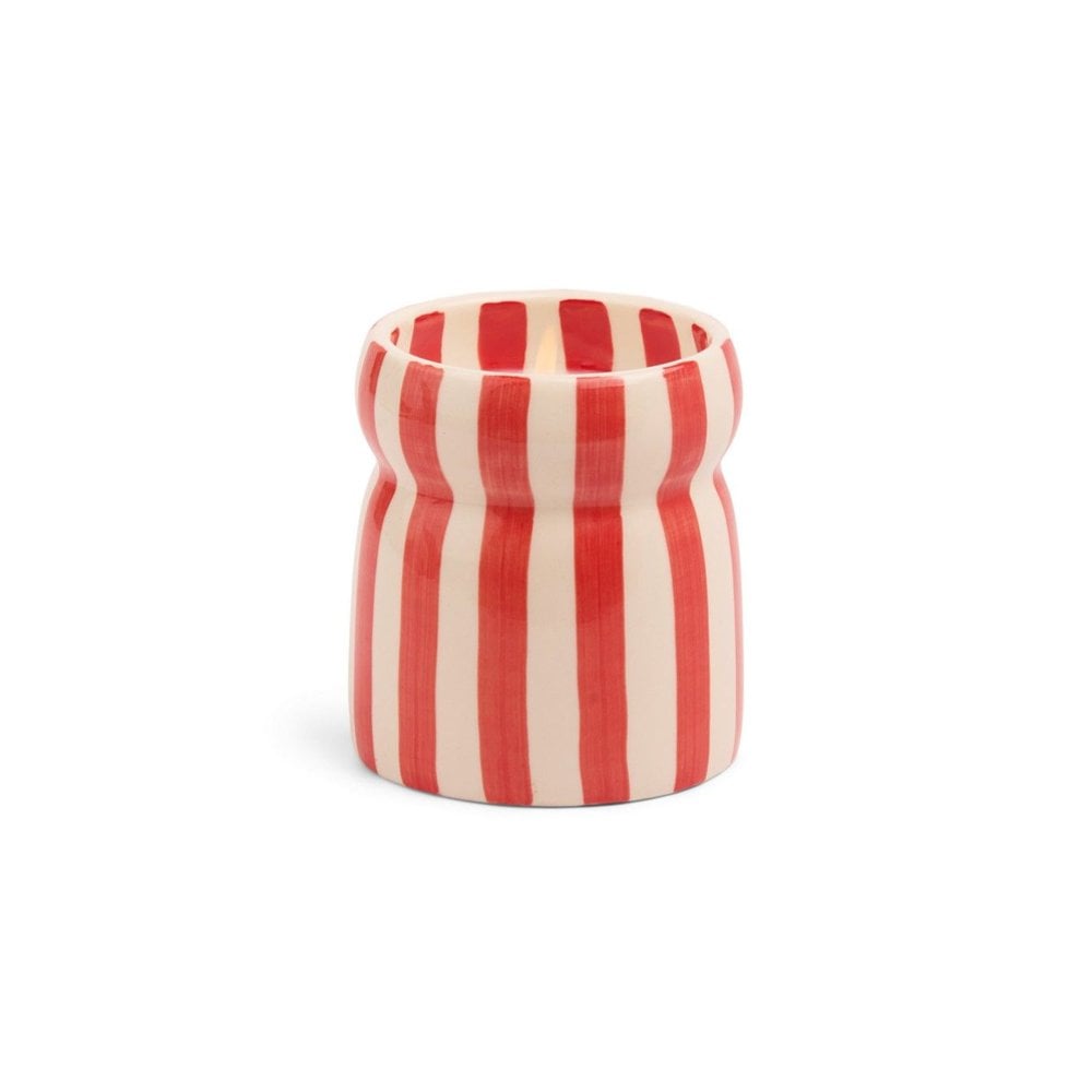 Cabana Red Striped Hibiscus Bay Candle