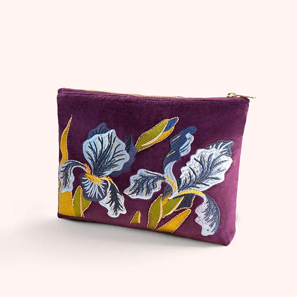 Powder - Iris Velvet Zip Pouch