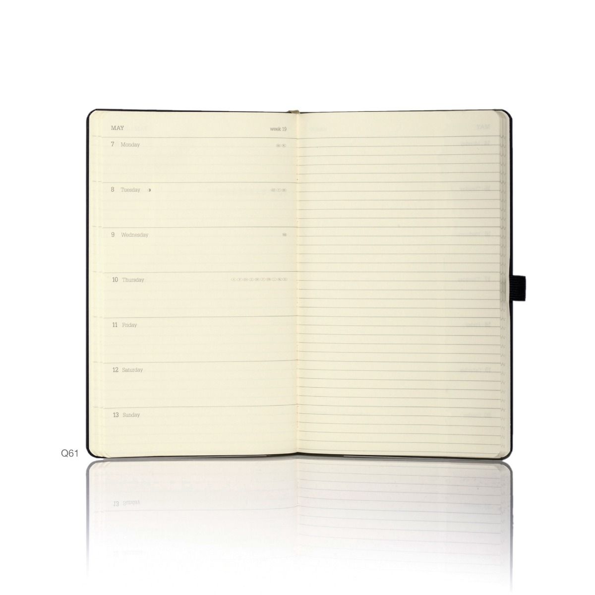 Castelli - Tucson Ivory Medium Weekly Diary 15 Months - Forest Green