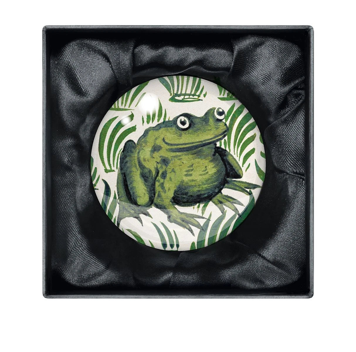 V&A Frog Tile Crystal Dome Paperweight