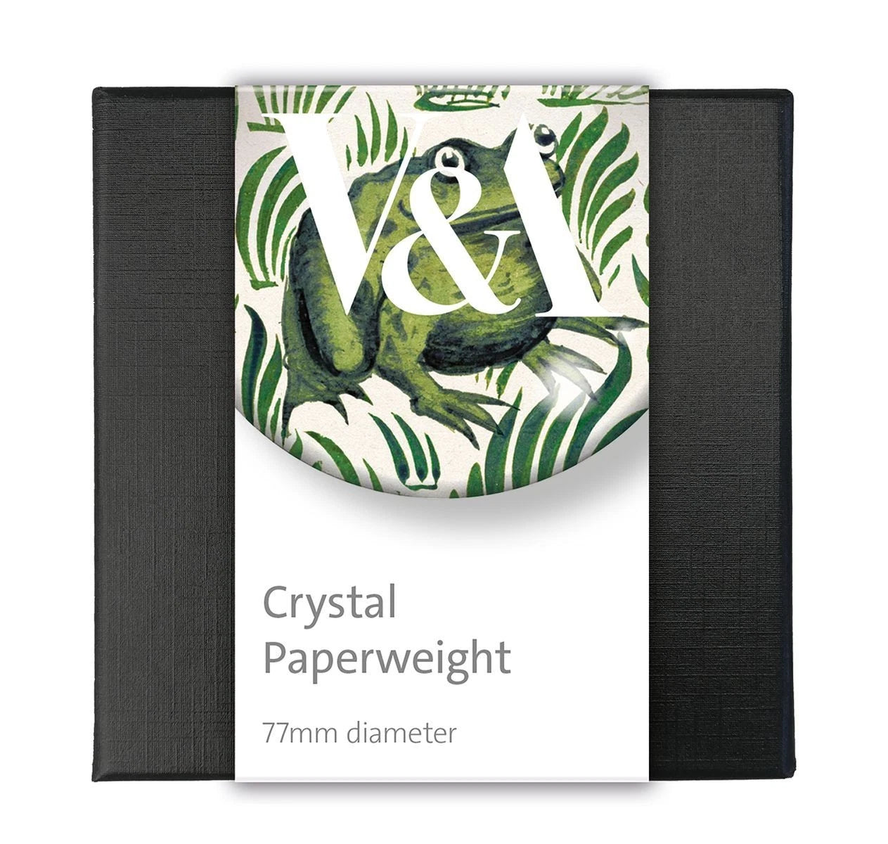 V&A Frog Tile Crystal Dome Paperweight