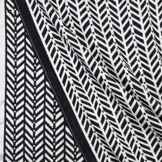 POM - Black & Ecru Reversible Chevron Scarf