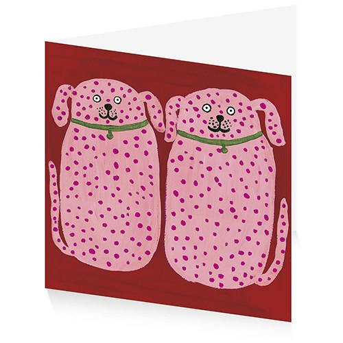 Two Pink Spotty Dogs - Art Press