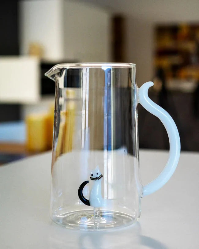 WD LifeStyle - Monterey Line - Borosilicate Glass Carafe 1.5l with Interior Cat