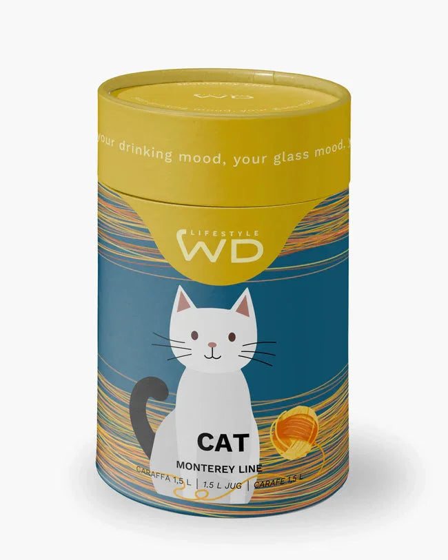 WD LifeStyle - Monterey Line - Borosilicate Glass Carafe 1.5l with Interior Cat