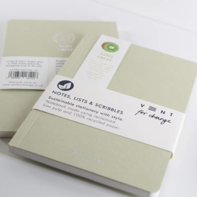 Recycled SUCSEED A5 Notebook – Kiwi Fruit